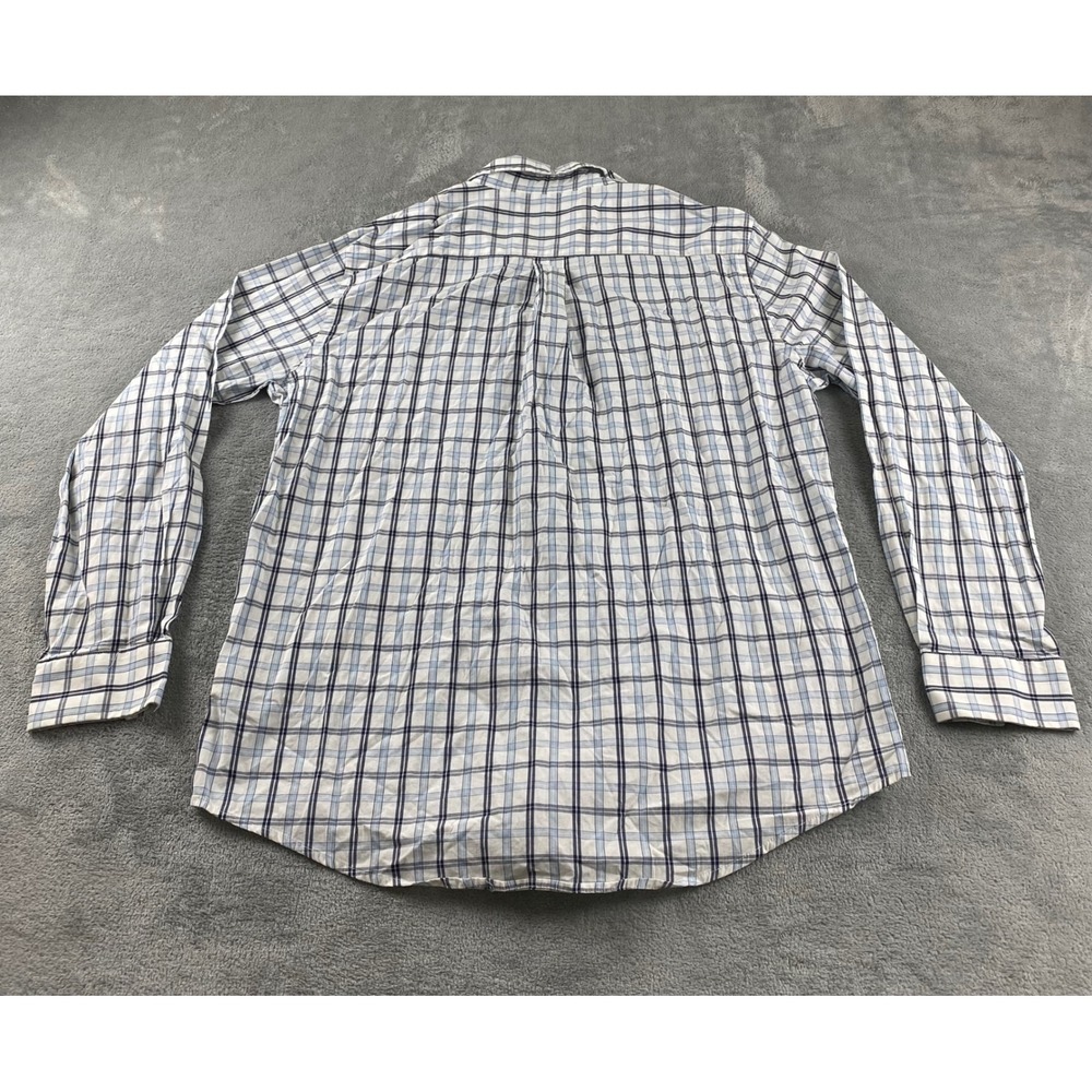 Croft & Barrow Men's L Stretch Button Up Plaid Dress Shirt Long Sleeve - Picture 10 of 12